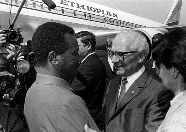 Erich Honecker und Mengistu Haile Mariam, 1989