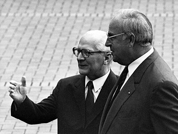 Erich Honecker und Helmut Kohl, 1987