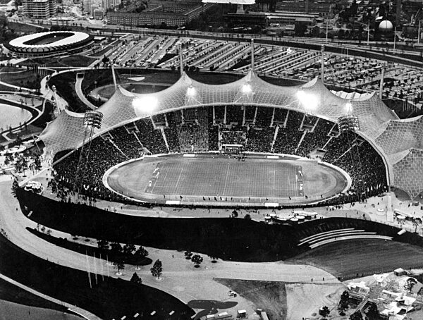 Opening match in the Munich Olympic Stadium, 1972