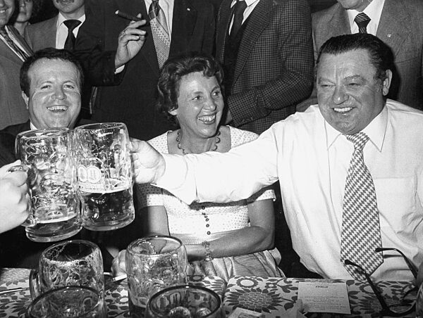 Gerold Tandler, Marianne Strauss and Franz Josef Strauss, 1978