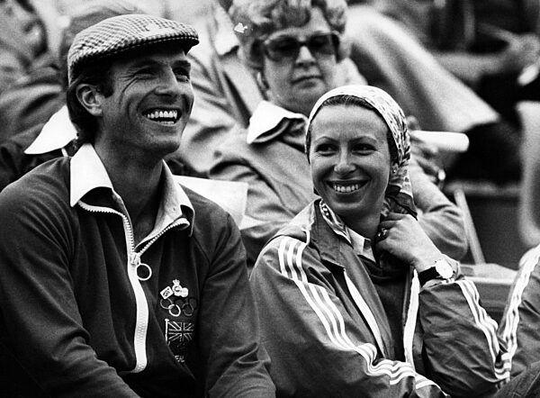 Princess Anne and husband Mark Phillips at the Montreal Olympics, 1976.
