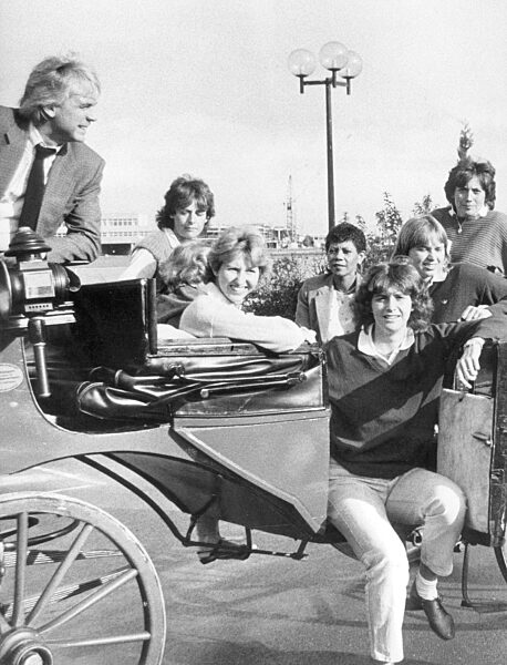 Dieter Kuerten with German top athletes, 1983