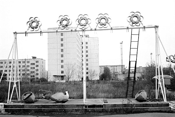 Prypjat, an abandoned city near the Chernobyl disaster site, 1990