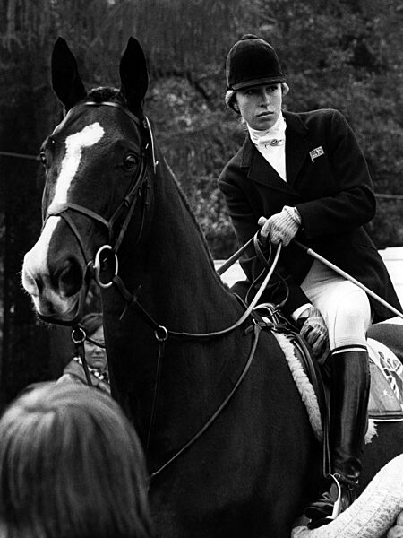 Princess Anne at a military championship in Luhmühlen, 1975
