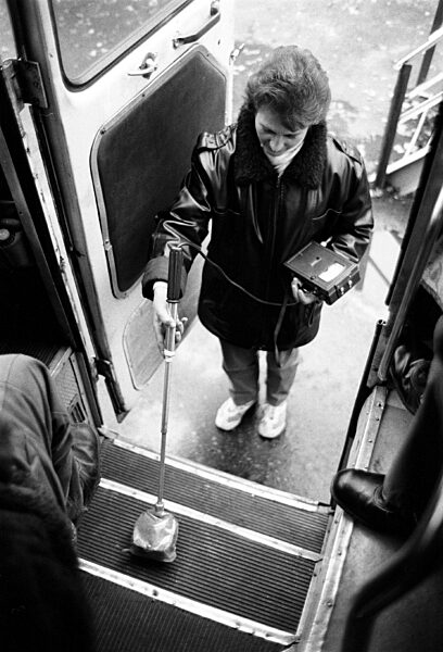 Control station at the 30 km Zone near the Chernobyl disaster site, 1990
