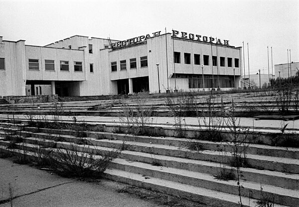 Prypjat, an abandoned city near the Chernobyl disaster site, 1990