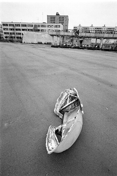 Prypjat, an abandoned city near the Chernobyl disaster site, 1990
