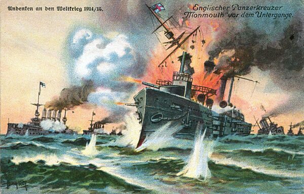 Monmouth-class cruiser in the Battle of Coronel, 1914