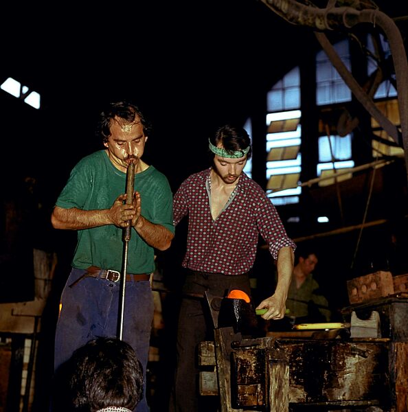 Worker of a glassworks in Thuringia, 1978