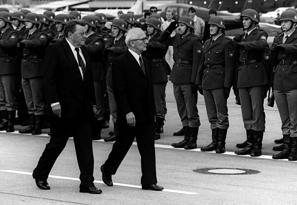 Erich Honecker und Franz-Joseph Strauß, 1987