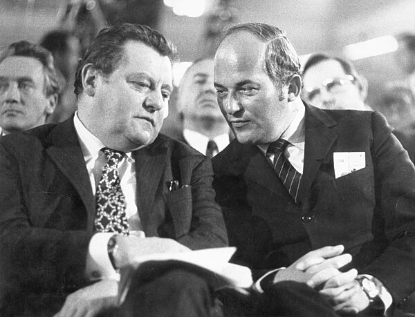 Rainer Barzel with Franz Josef Strauss, 1970
