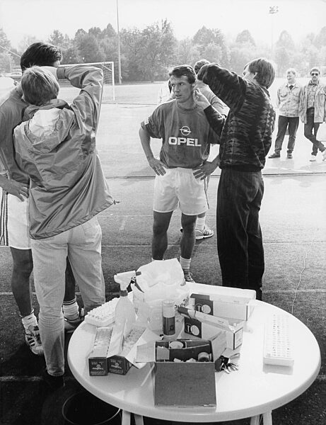 Lothar Matthäus at the lactate test, 1992