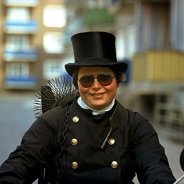 Chimney sweeper in Dessau, 1980