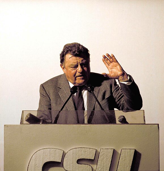 Franz Josef Strauss, Bavarian Prime Minister, CSU, 1987