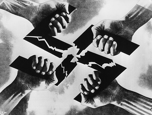 Allied propaganda picture on the Normandy landings, 1944