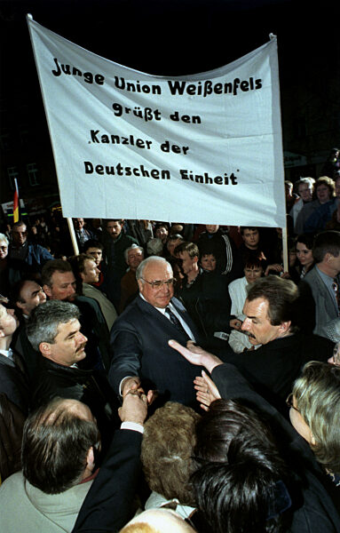Helmut Kohl in the state election campaign, Weißenfels 1998