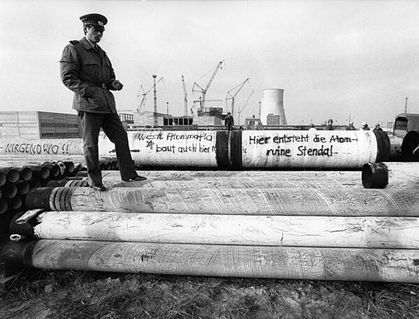 Construction site of the Stendal Nuclear Power Station, 1990