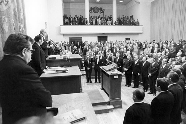 Swearing in of the Cabinet Strauss in 1978