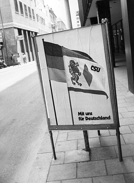 CSU election poster for the federal election, 1976