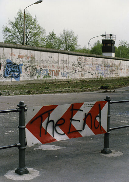 Ansicht der Berliner Mauer im April 1989