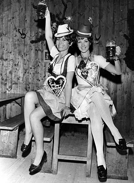 Prominente Besucher auf dem Oktoberfest, ca. 1985