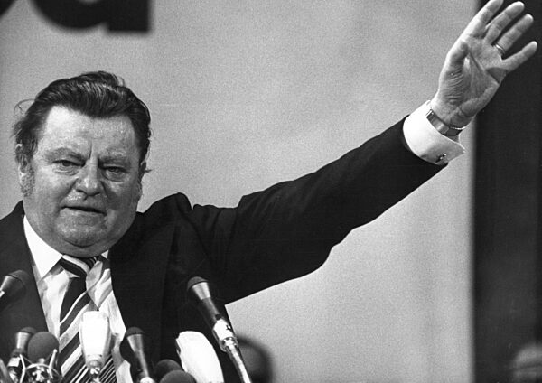 Franz Josef Strauss at the Political Ash Wednesday in Passau, 1976