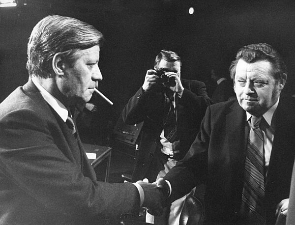 Helmut Schmidt and Franz Josef Strauss, 1975