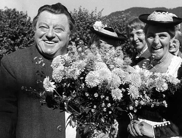 Franz Josef Strauss in the election campaign in Landshut, 1978