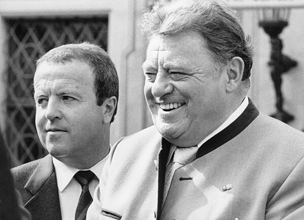 Gerold Tandler and Franz Josef Strauss, 1985