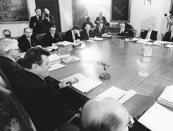 Franz Josef Strauss as Bavarian Minister-President in Munich, 1978