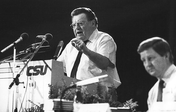 Franz Josef Strauss at the CSU party congress in Munich, 1983