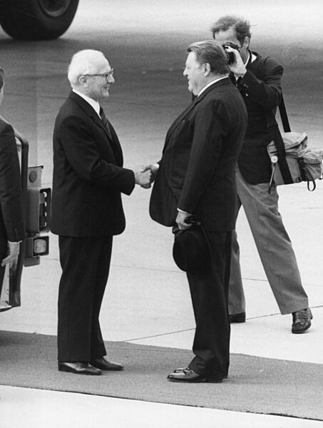 Erich Honecker und Franz-Josef Strauß, 1987