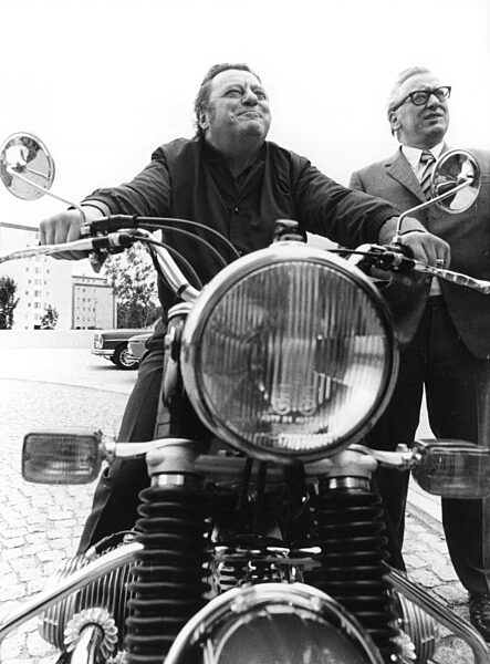 Franz Josef Strauss as a motorcyclist