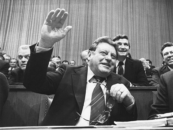 Franz Josef Strauss when he took office as Bavarian Minister-President in Munich, 1978