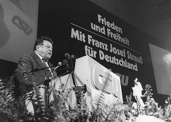 Franz Josef Strauss in the Bundestagswahlkampf, 1980