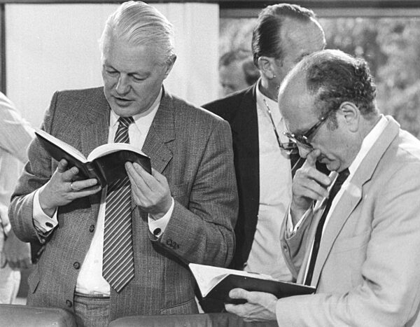 Gerhard Stoltenberg and Otto Graf Lambsdorff, 1983 