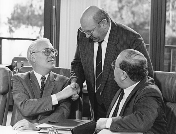 Gerhard Stoltenberg, Ignaz Kiechle, Martin Bangemann, 1986