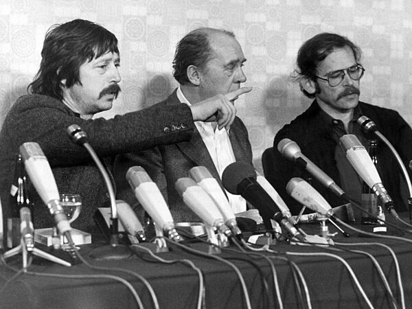 Wolf Biermann, Heinrich Boell and Guenter Wallraff, 1976