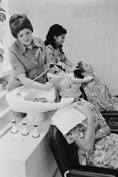 Hair salon in the Olympic Village, 1972