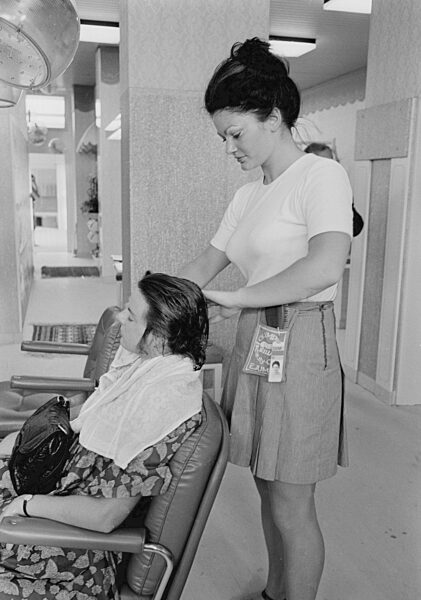Hair salon in the Olympic Village, 1972