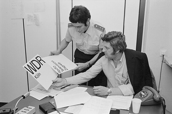 WDR studio during the Olympic Games, 1972