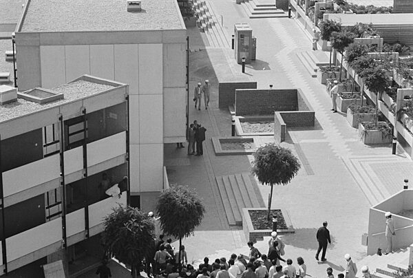 The Olympic Village during the hostage-taking in Munich, 1972