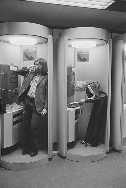 Telephone boxes in the Olympic Village, 1972
