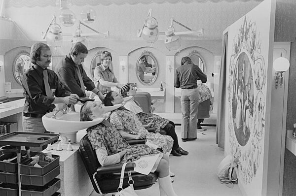 Hair salon in the Olympic Village, 1972