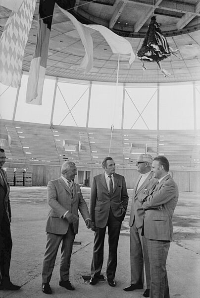 Inauguration of the Basketballhalle on the Olympic grounds, 1972