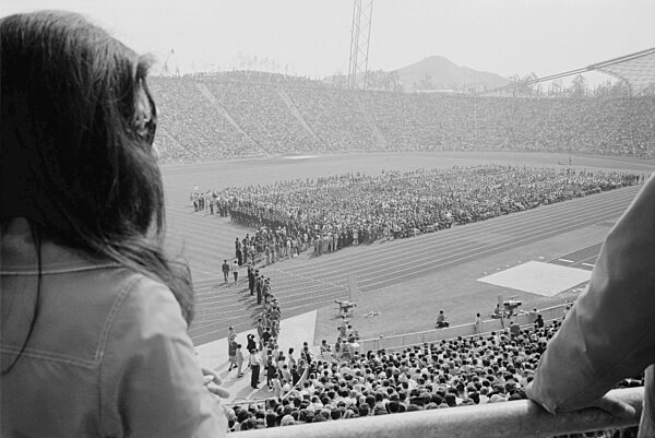 Mourning ceremony during the Olympic Games in Munich, 1972