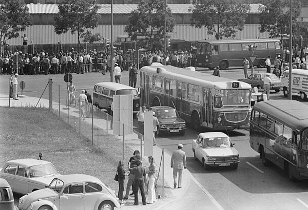 Policemen after the hostage-taking on the Olympic grounds in Munich, 1972