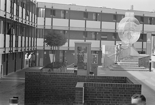 The Olympic Village during the hostage-taking in Munich, 1972