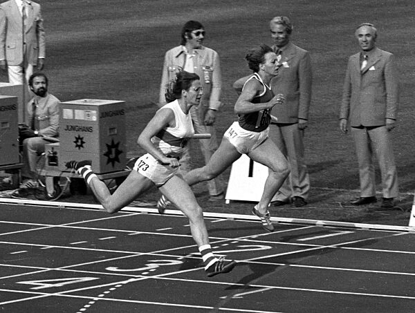 Heide Rosendahl and Renate Stecher at the Olympic Games in Munich, 1972