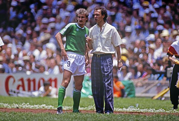 Fussball  WM 1986:  Voeller, Beckenbauer (Deutschland)